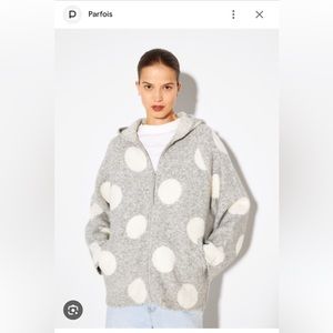 Parfois Oversized Zipper Cardigan with pockets
